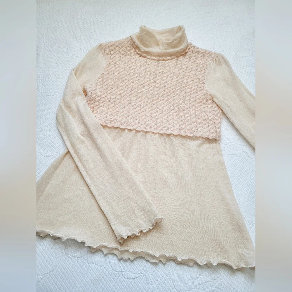 MOTH Anthropologie Women's Soft/Warm Sweater Turtleneck Wool/Mohair/Cashmere S - Picture 11 of 15